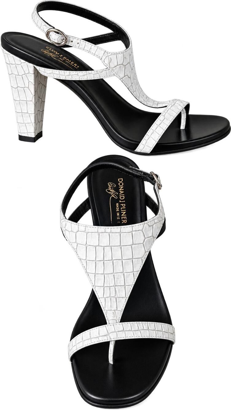 Donald Pliner White Kogi Gator Leather Shoe New Sleek Sexy $340 NIB Sz 10.5
